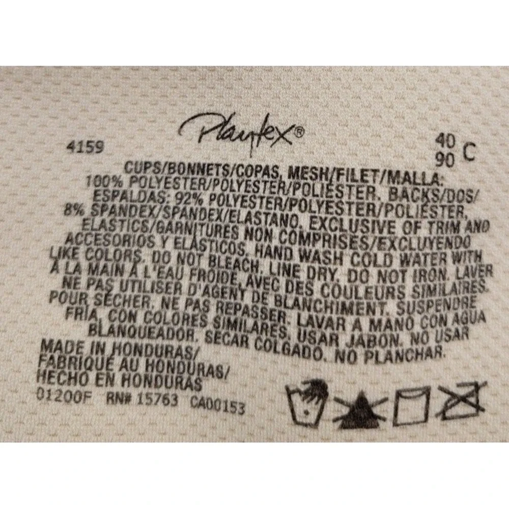 Playtex Wireless Bra 4159 Comfort Mesh Full Coverage Minimalist Beige 40C